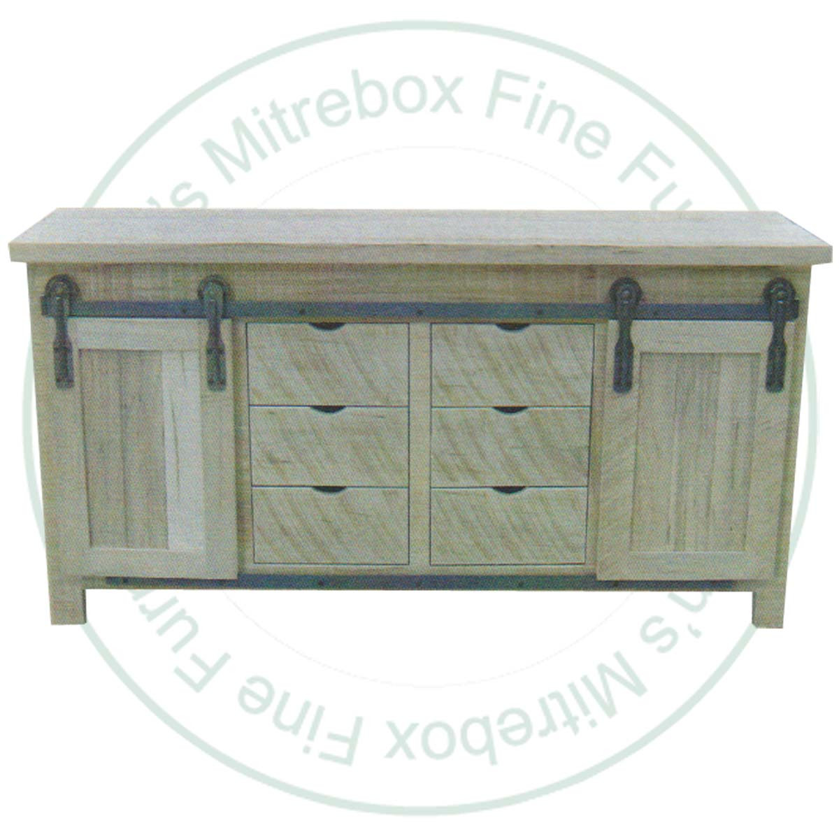 Pine Rocklyn 2 Door 6 Drawer Sideboard