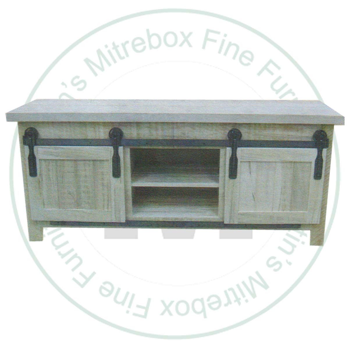 Pine Rocklyn 2 Door Wide HDTV Entertainment Cabinet