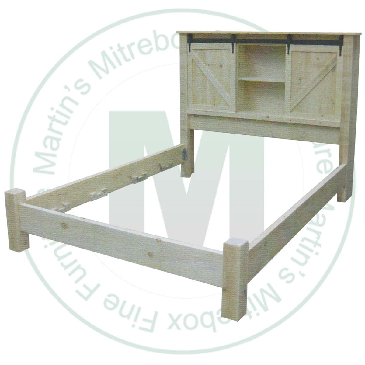 Wormy Maple Barn Door Double Bed