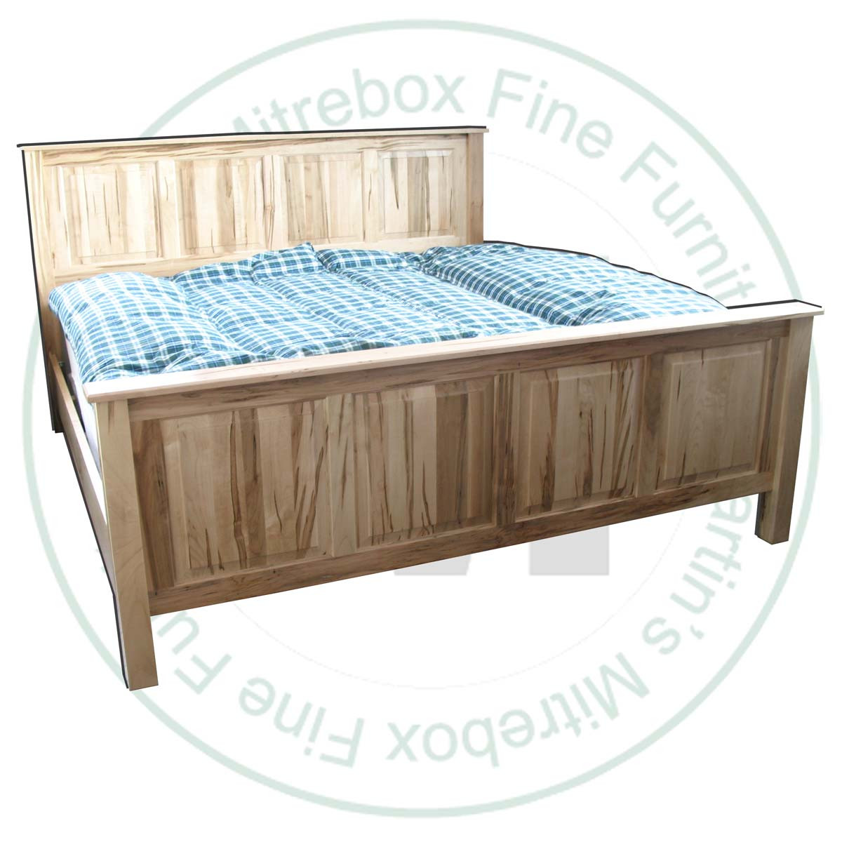 Oak Bourbon Double Bed With Low Footboard