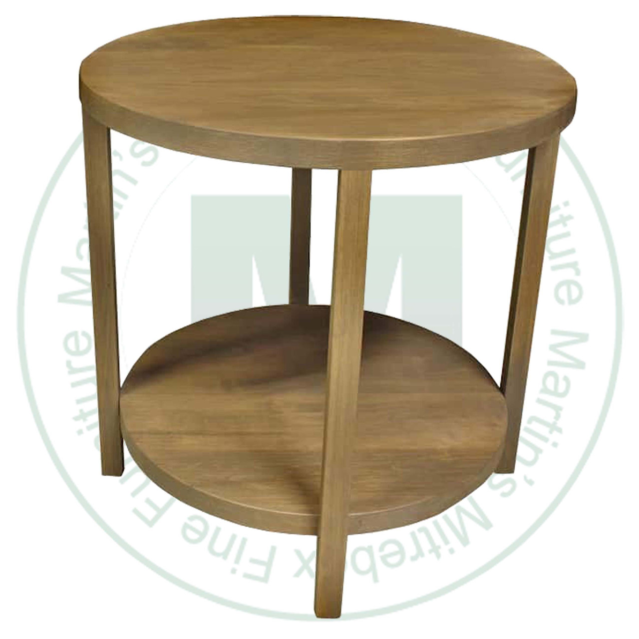 Pine Emile 24'' Round End Table