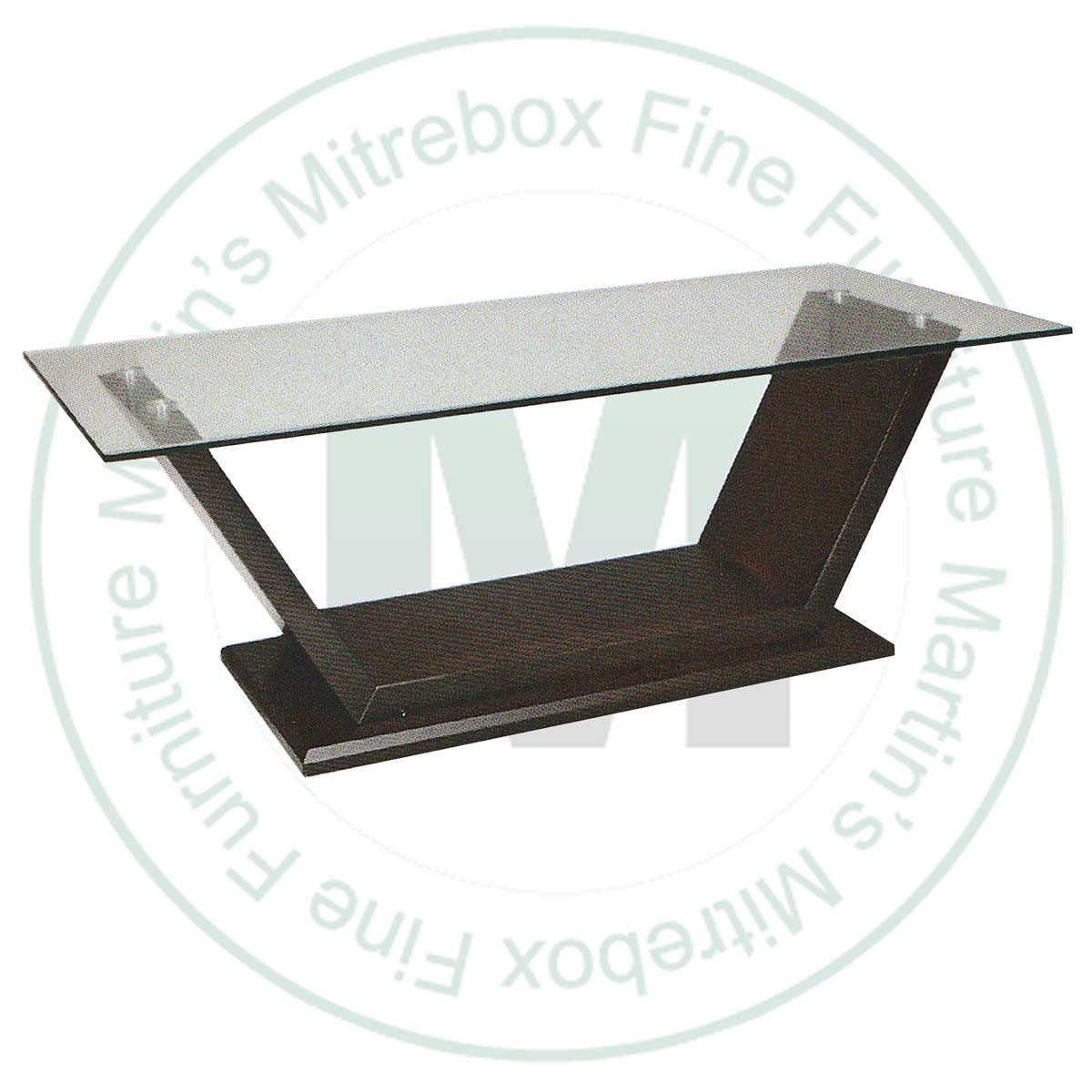 Oak Thornloe Glass Top Coffee Table