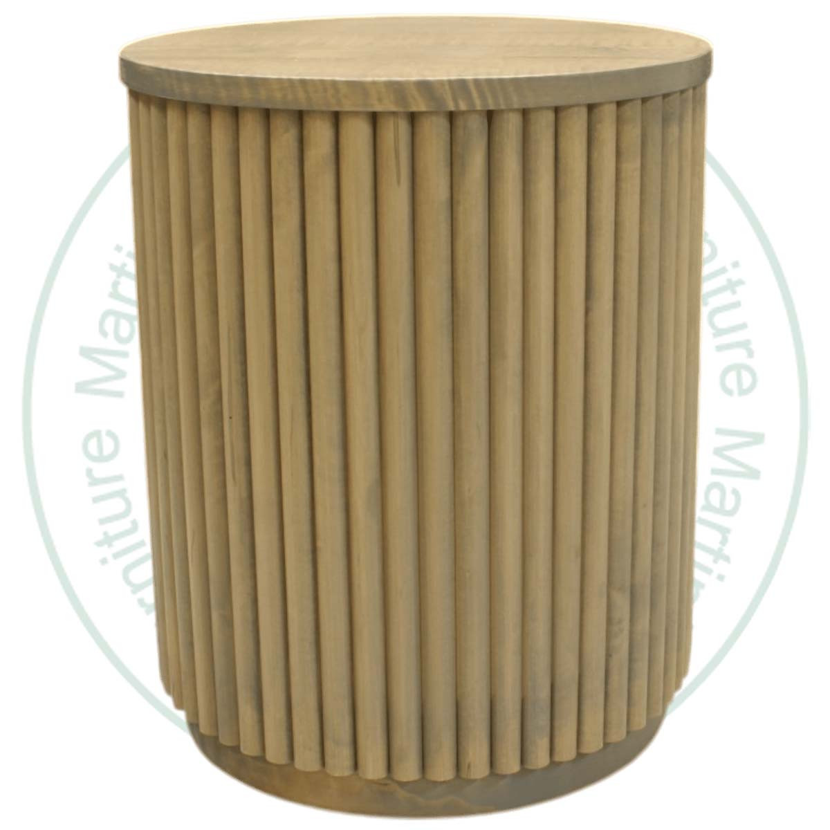 Wormy Maple Fiona Round End Table. End Table Dimensions 24'' Deep x 24'' Wide x 22'' High ( Texture : Smooth Sanded. )
