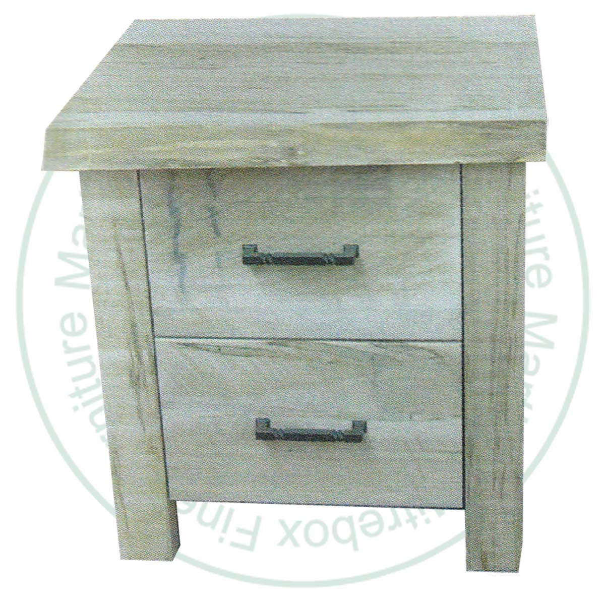 Wormy Maple Arcadia Live Edge 2 Drawer Night Stand