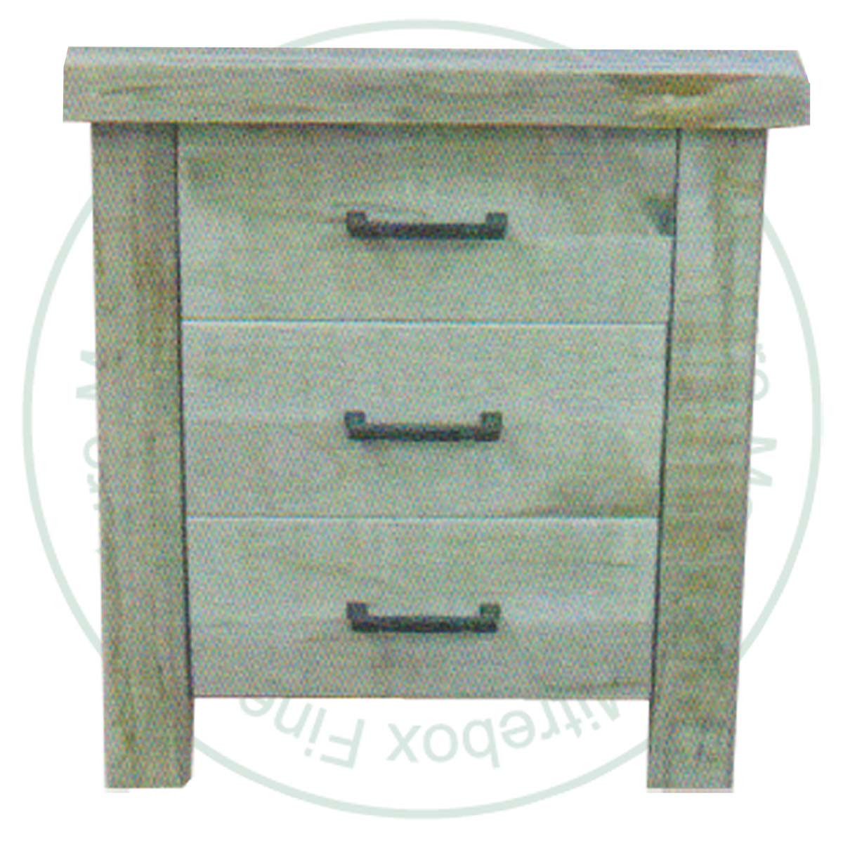 Wormy Maple Arcadia Live Edge 3 Drawer Night Stand