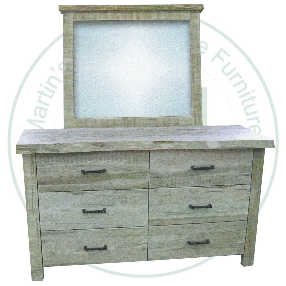 Wormy Maple Arcadia Live Edge Landscape Mirror