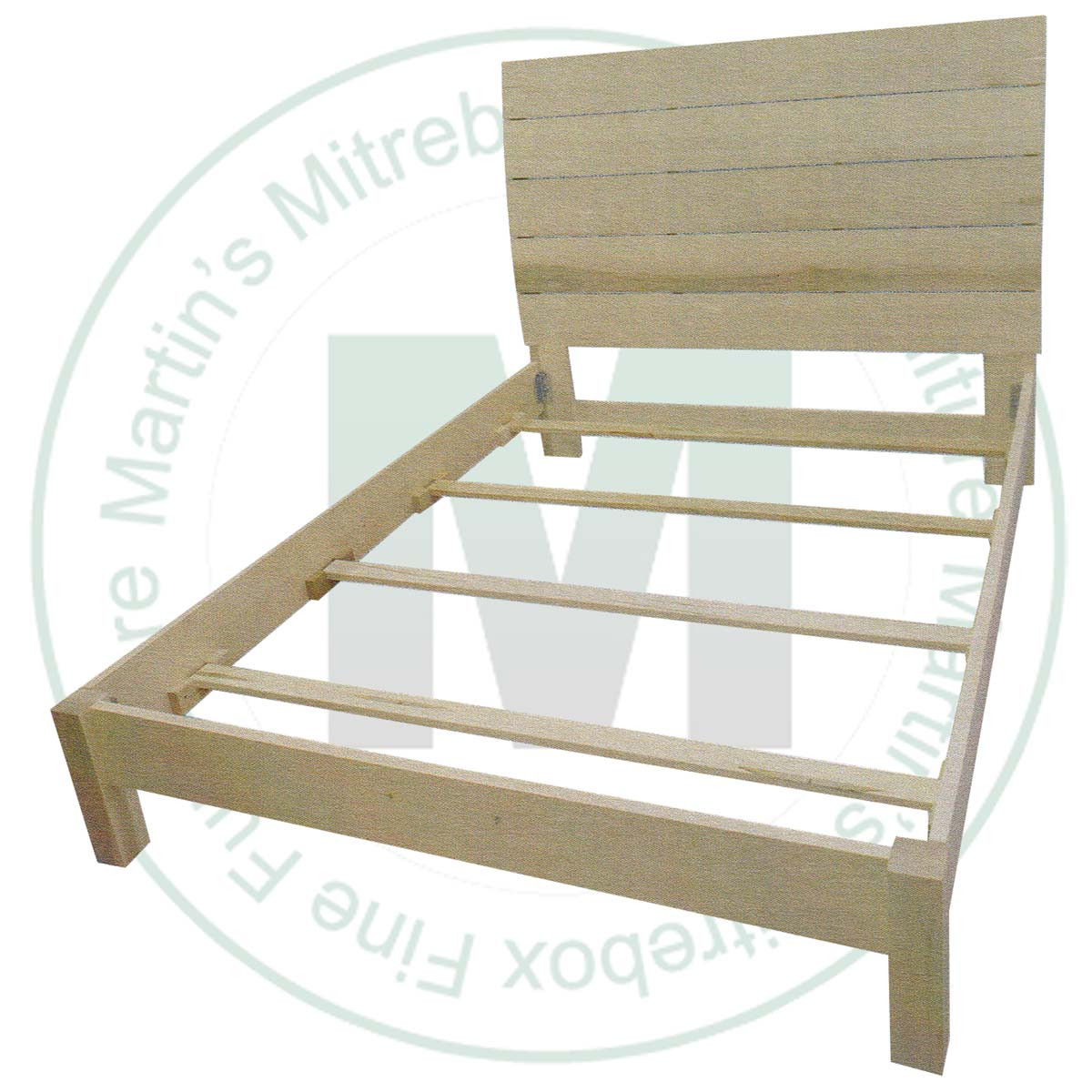 Wormy Maple Double Mila Sleigh Bed