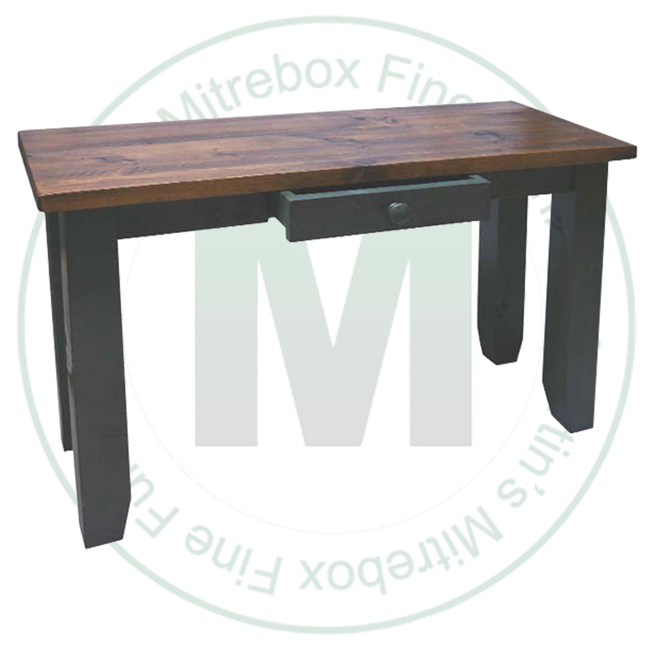 Pine Dakota Sofa Table 18''D x 48''W x 30''H With Drawer And 3.5'' Legs