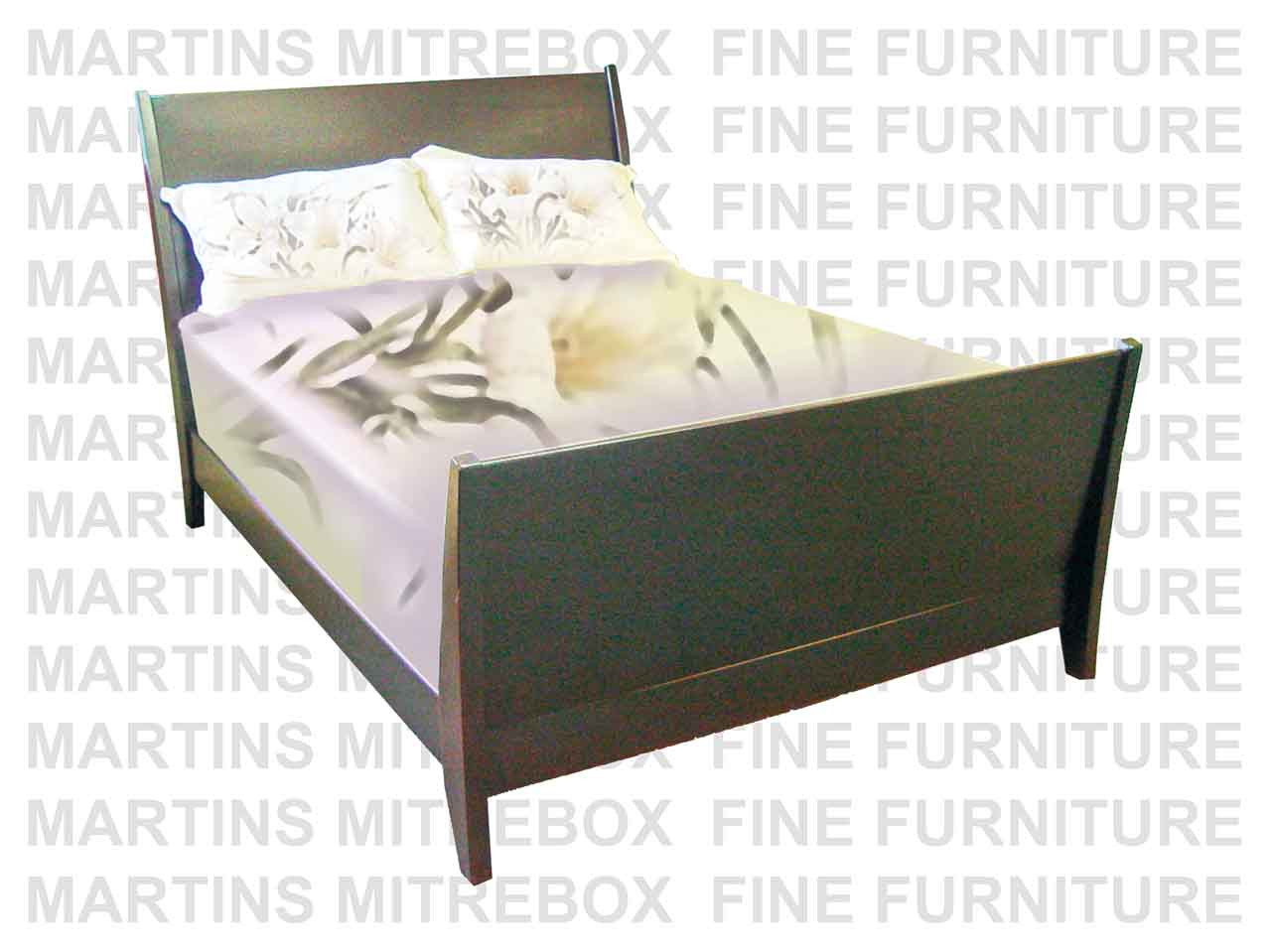 Pine Single Pineton Panel Bed. Headboard 52'' High Footboard 36'' High