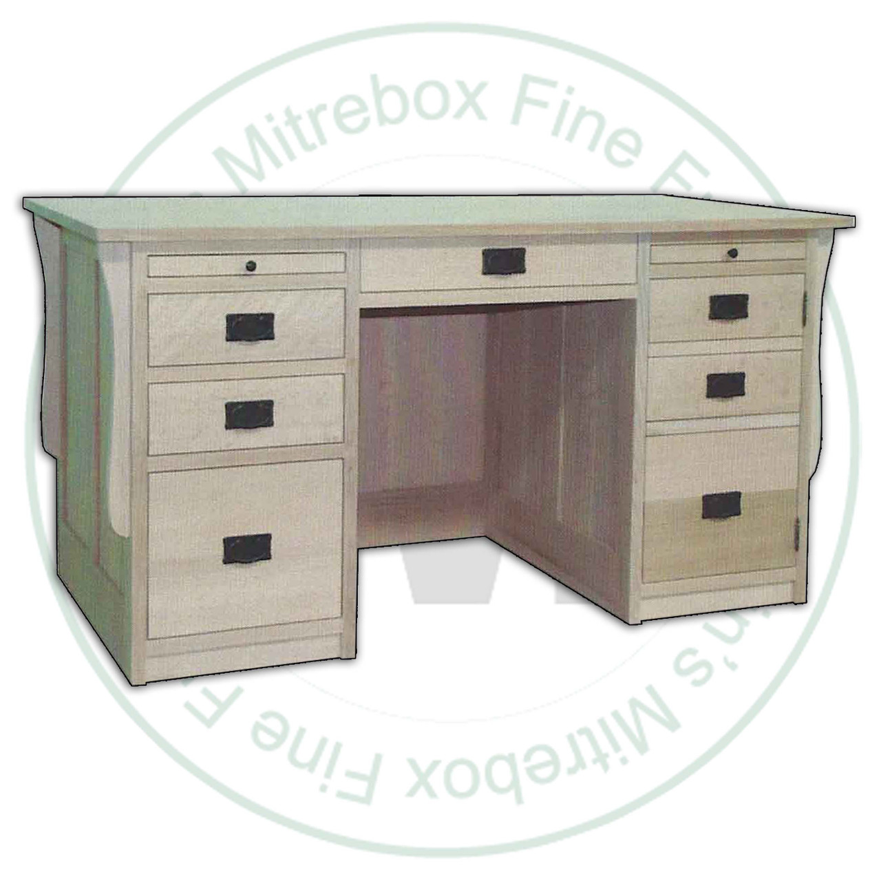 Maple Mission 3 Drawer 1 Door Computer Desk