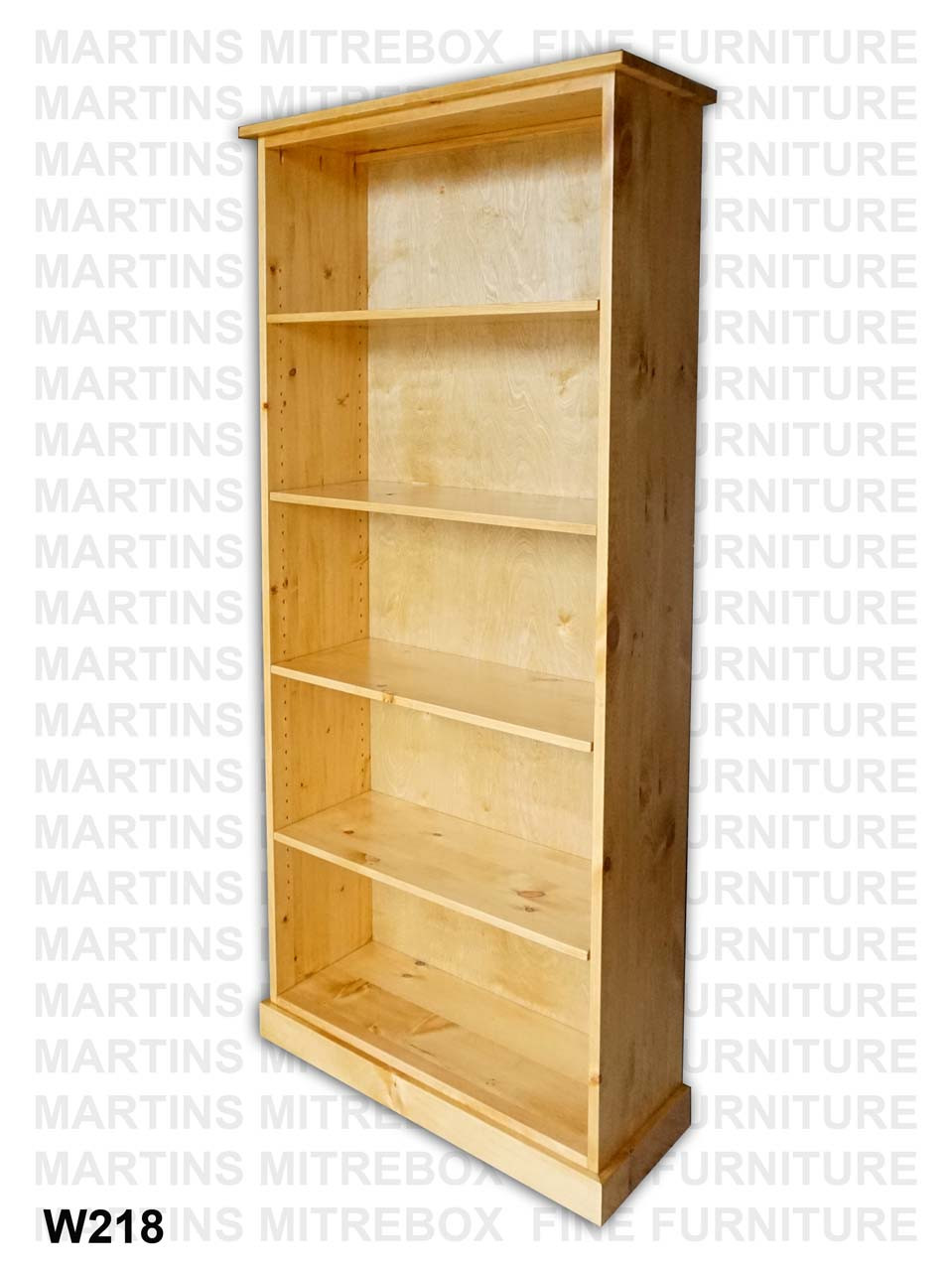 Pine Cottage Bookcase 36''W x 80''H x 14''D With 4 Adjustable Shelves.