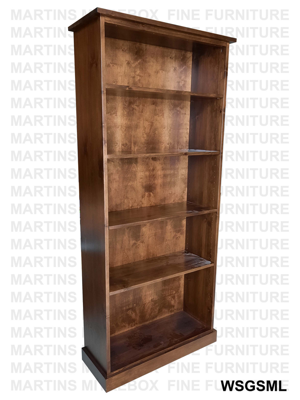 Pine Cottage Bookcase 36''W x 80''H x 14''D With 4 Adjustable Shelves.