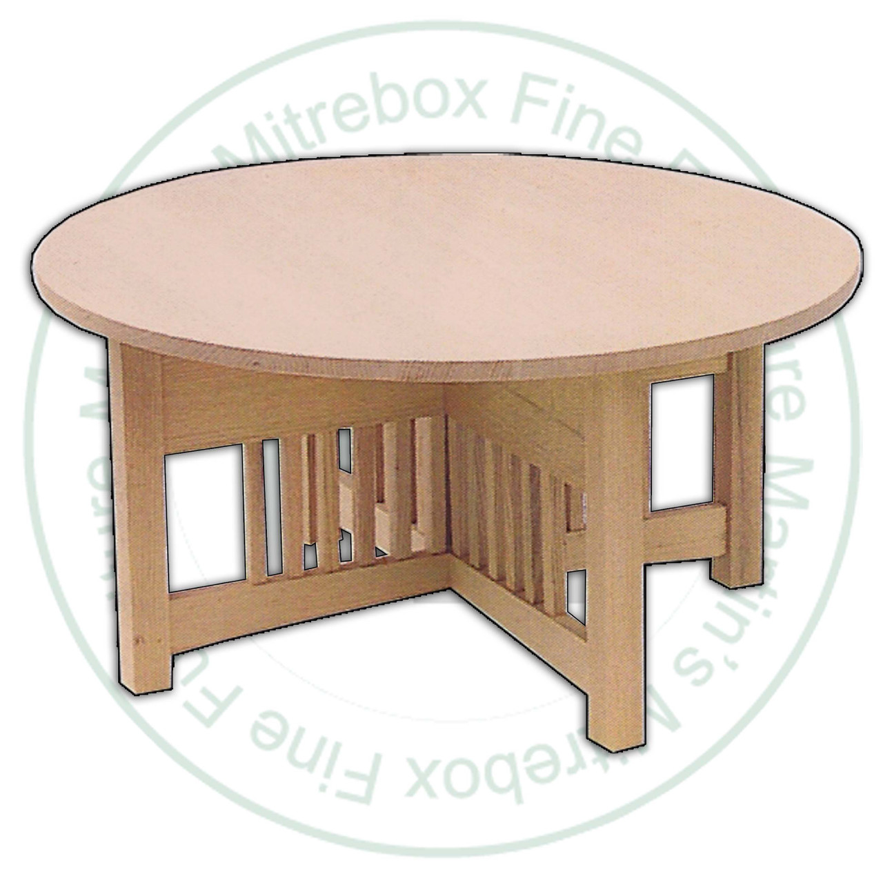 Pine Mission Round Coffee Table