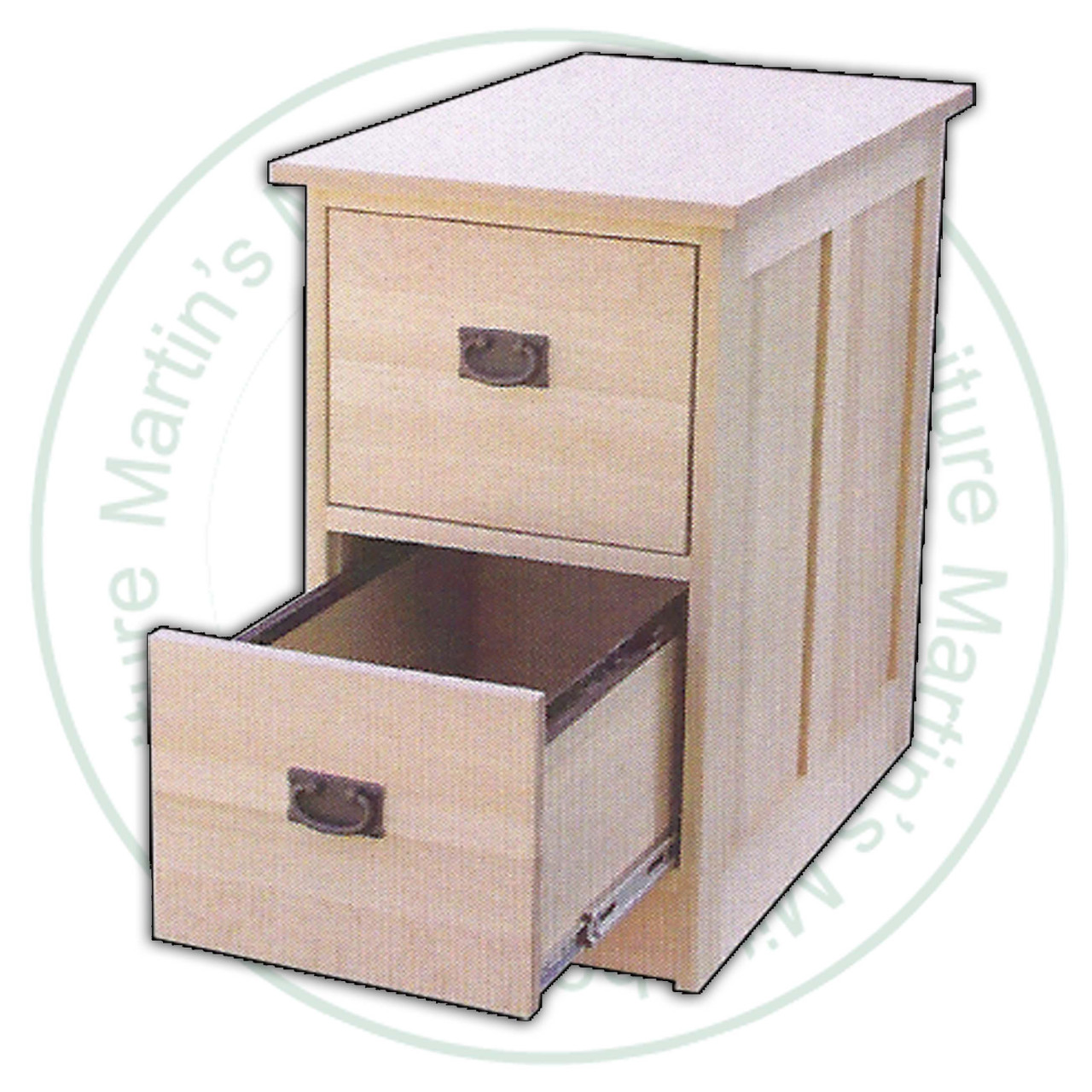 Oak Mission Filing Cabinet 18''W x 30''H x 30''D With 2 Drawers