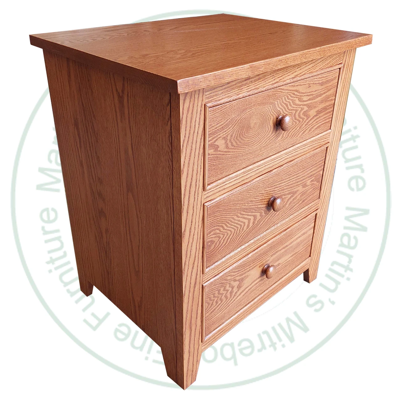 Maple A Series 3 Drawer Nightstand