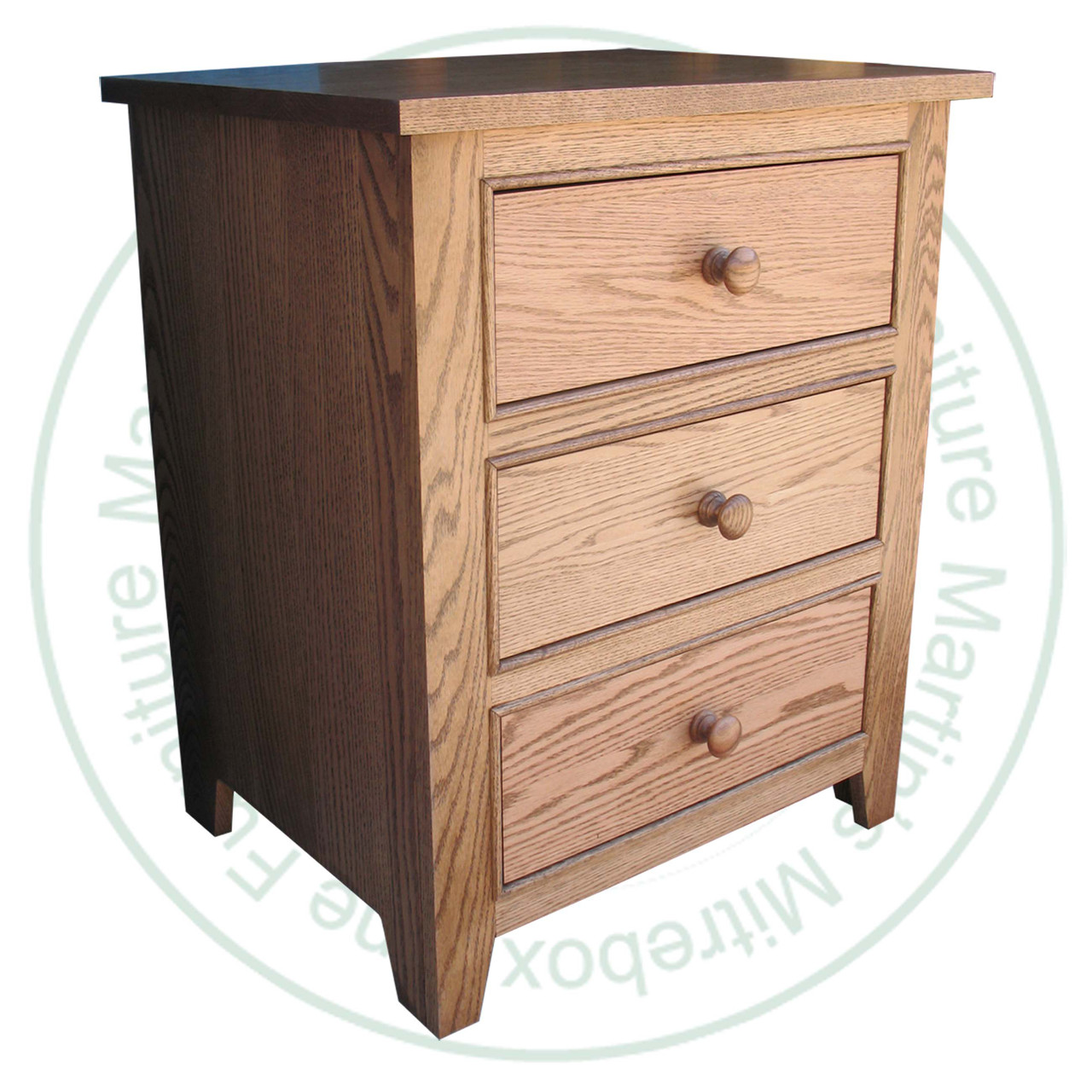 Pine A Series Nightstand 28''H x 24''W x 28''D 3 Drawers