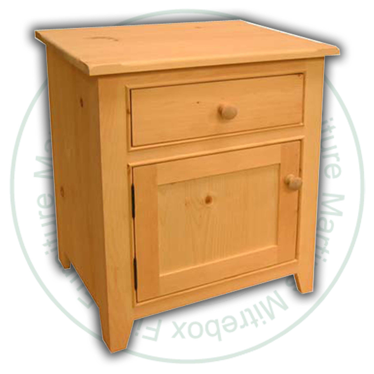 Oak A Series Nightstand 28''H x 24''W x 19''D 1 Door 1 Drawer