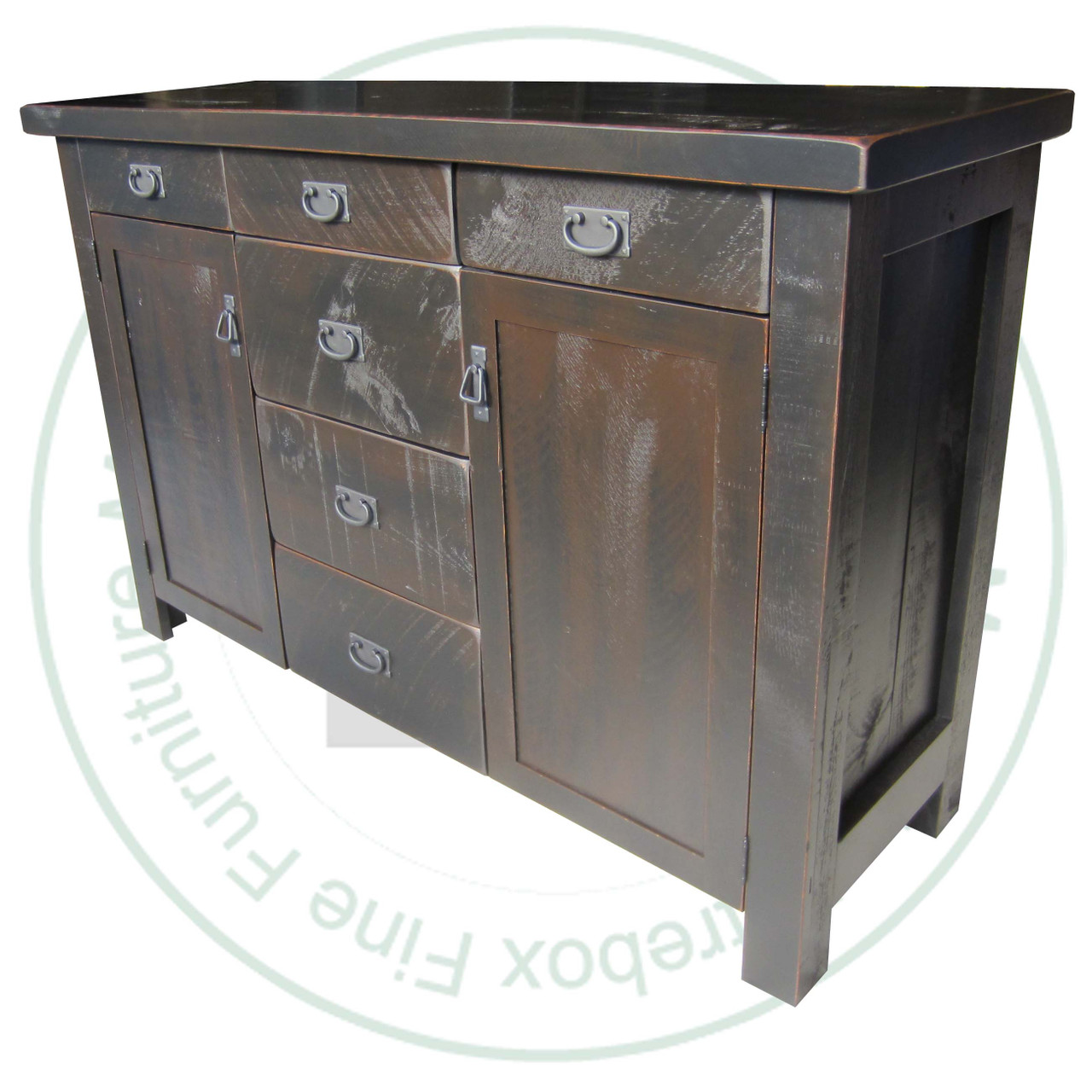 Pine Frontier Server 20''D x 60''W x 40''H With 2 Doors and 6 Drawers.