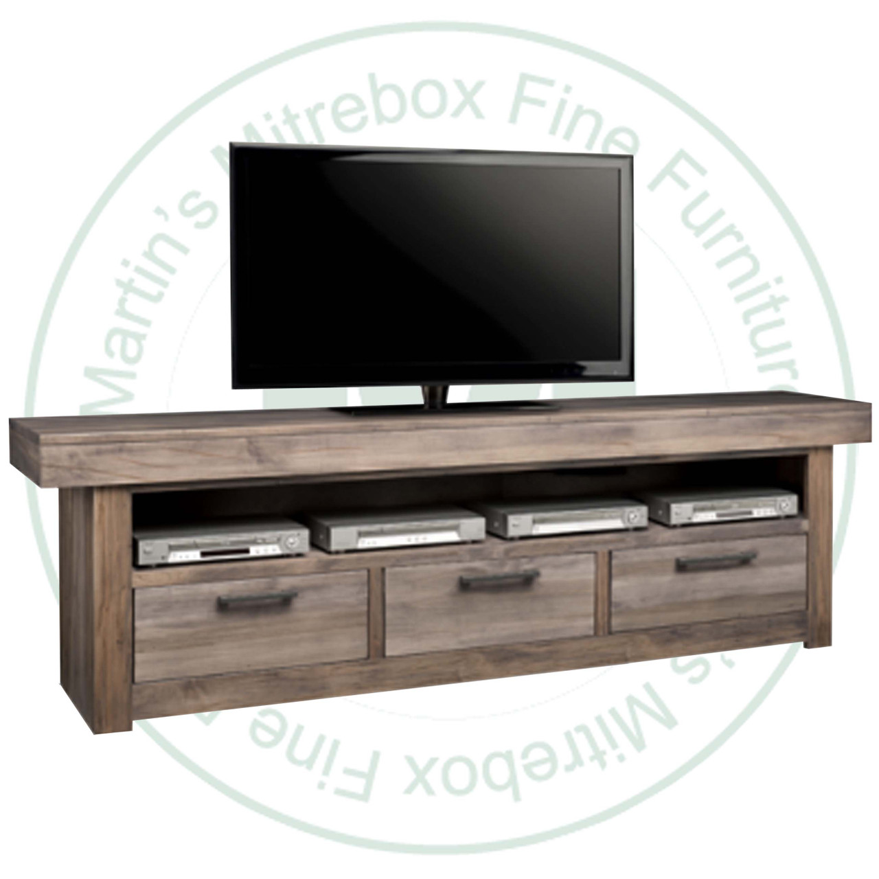 Oak Baxter HDTV Base Entertainment Cabinet 20''D x 84''W x 30''H