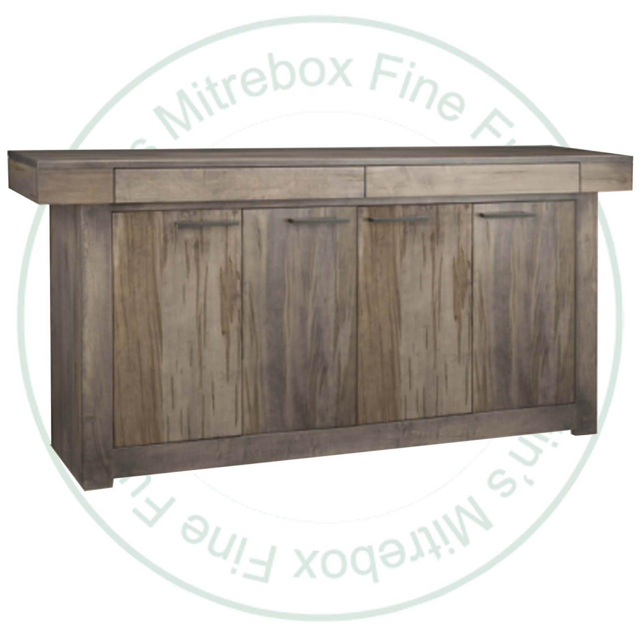 Oak Baxter Sideboard 19''D x 79''W x 37.5''H With 2 Drawers And 4 Doors