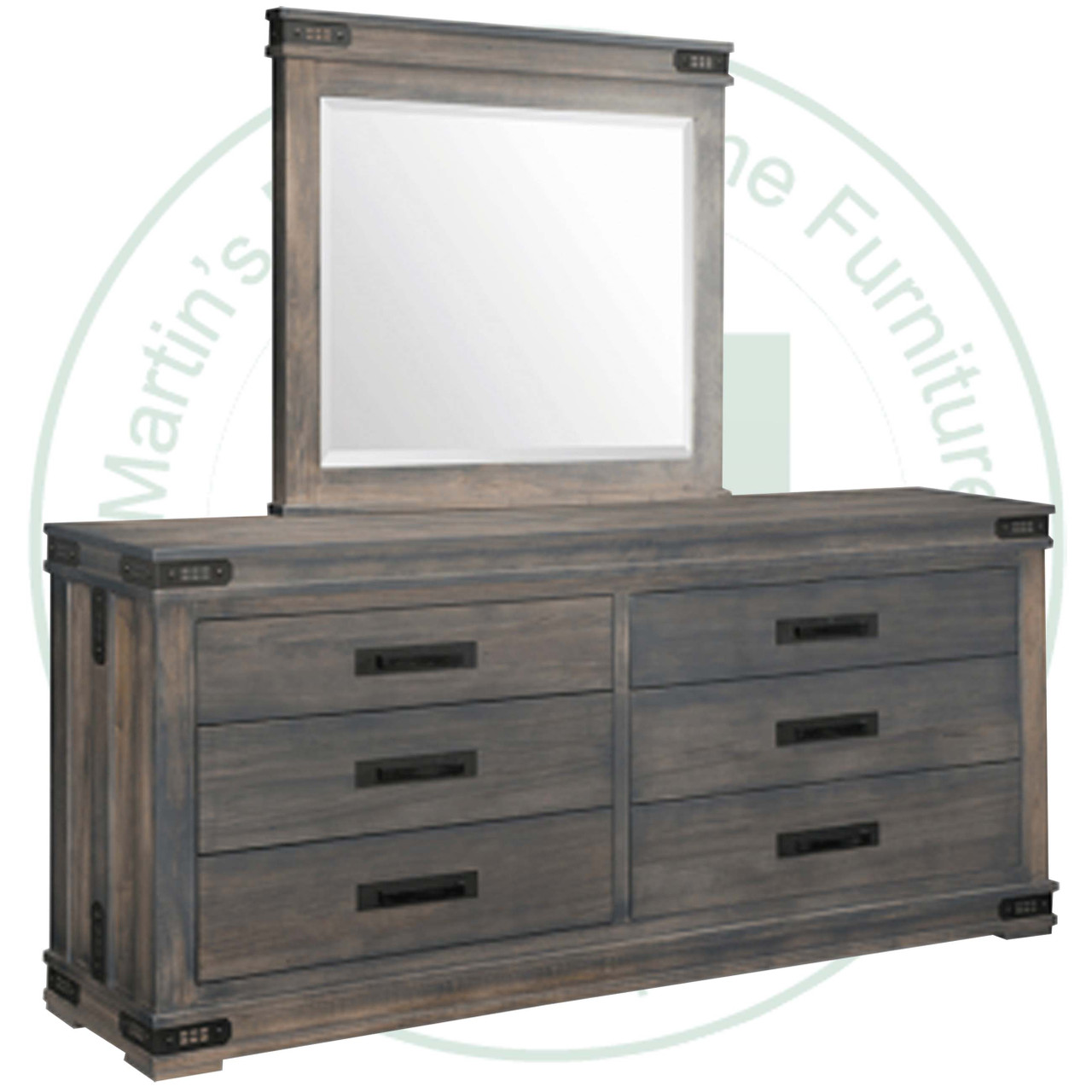 Oak Gastown Long Dresser 18.5''D x 72.5''W x 37''H With 6 Drawers
