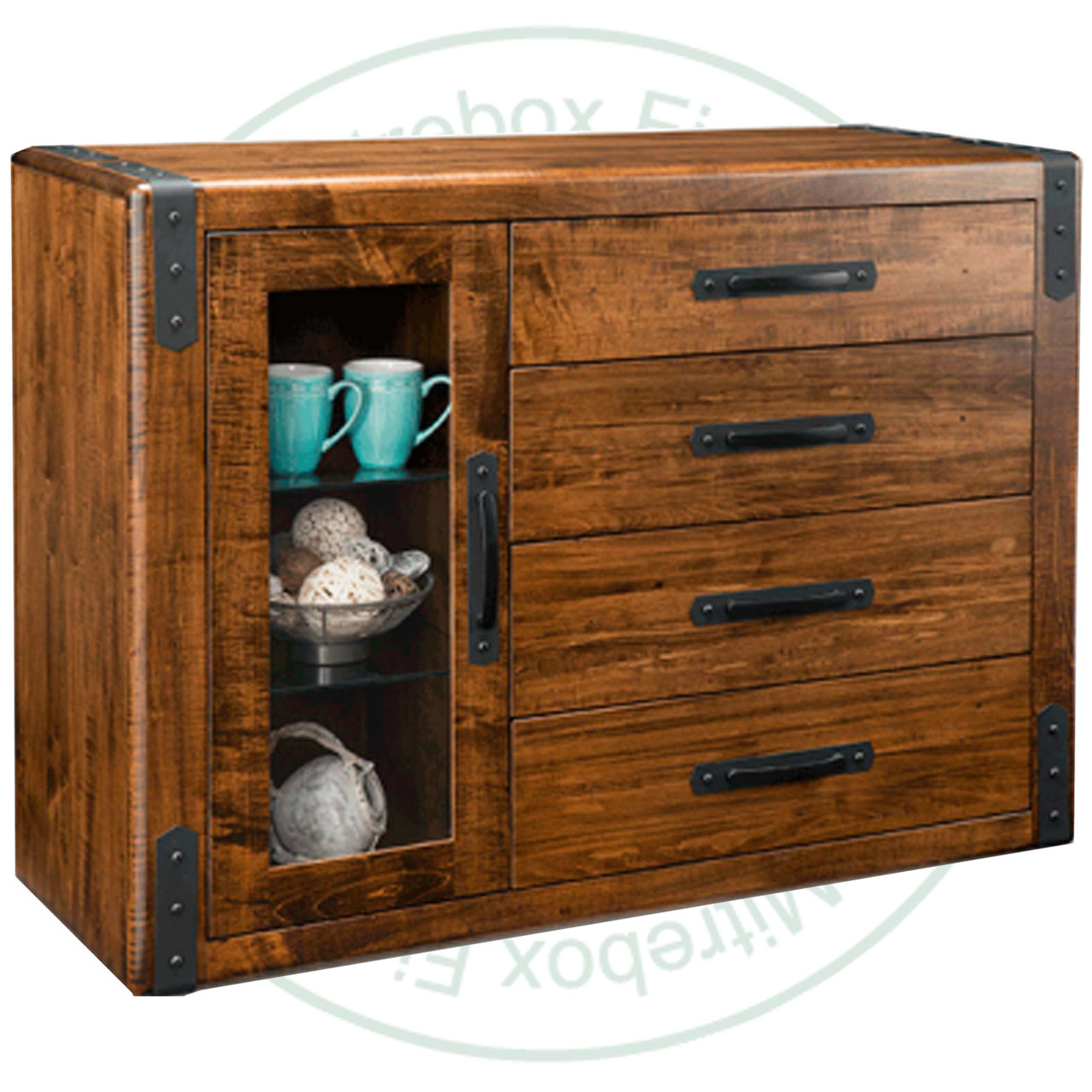 Maple Union Station Sideboard 18.5''D x 53.5''W x 39.5''H.