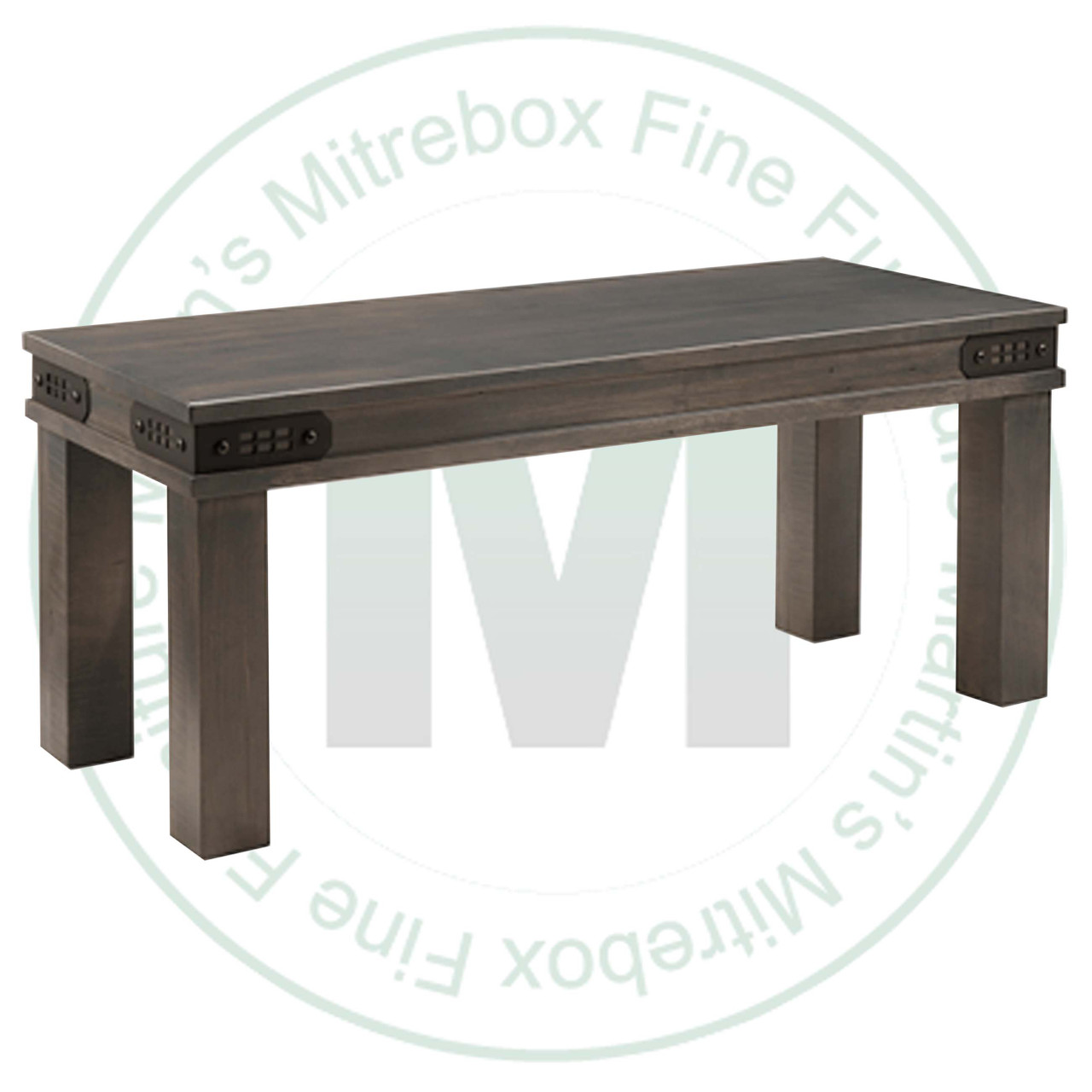 Oak Gastown Bench 16''D x 48''W x 18''H With Wood Seat