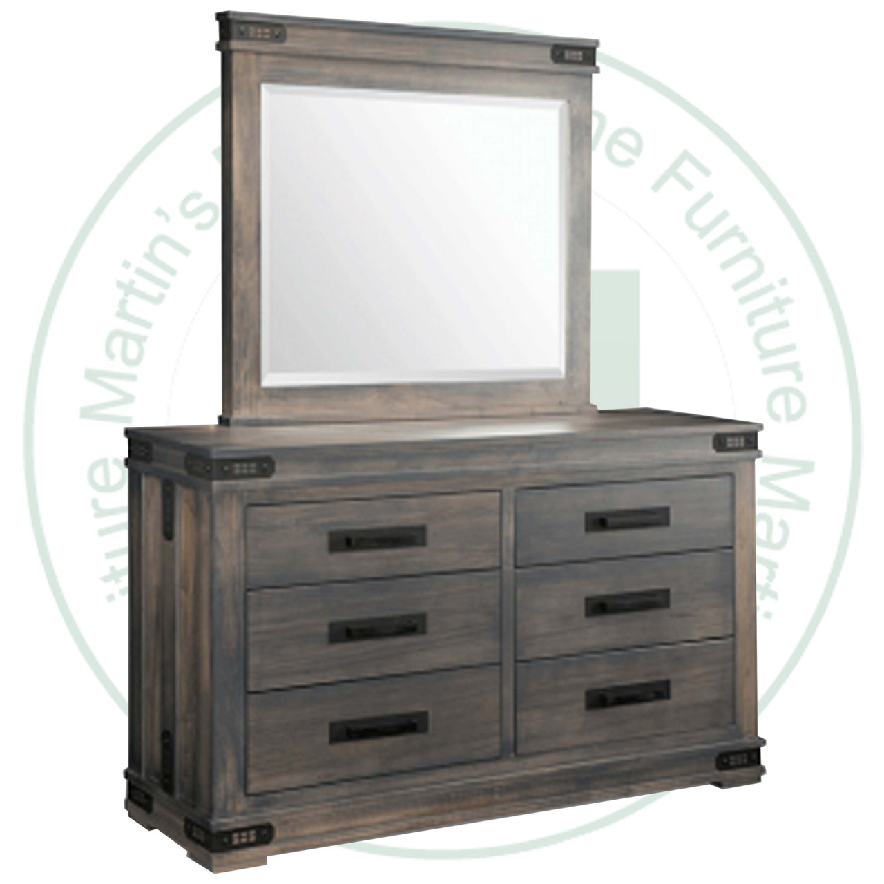 Maple Gastown Dresser 18.5''D x 60.5''W x 37''H With 6 Drawers