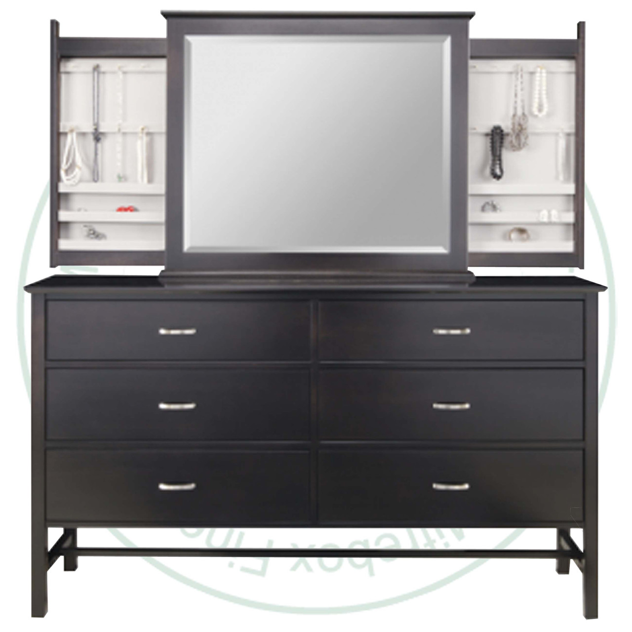 Maple Brooklyn Dresser 19.5''D x 70''W x 41''H With 6 Drawers