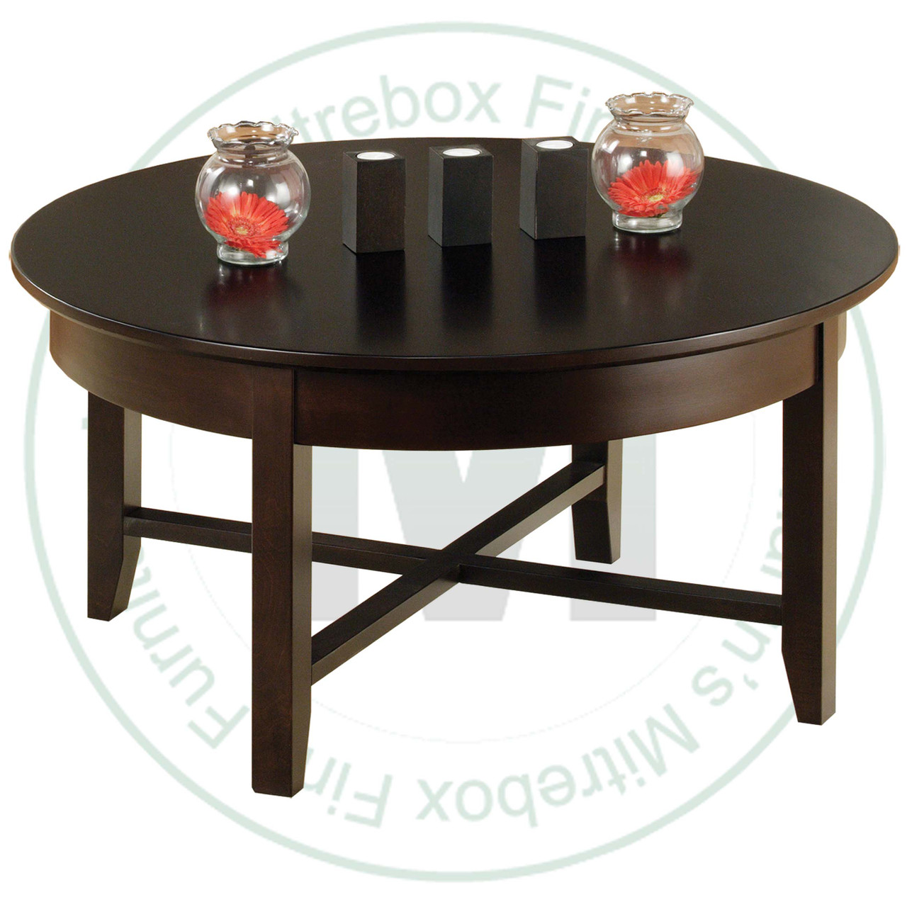 Maple Demi-Lume Coffee Table 36''D x 36''W x 19''H