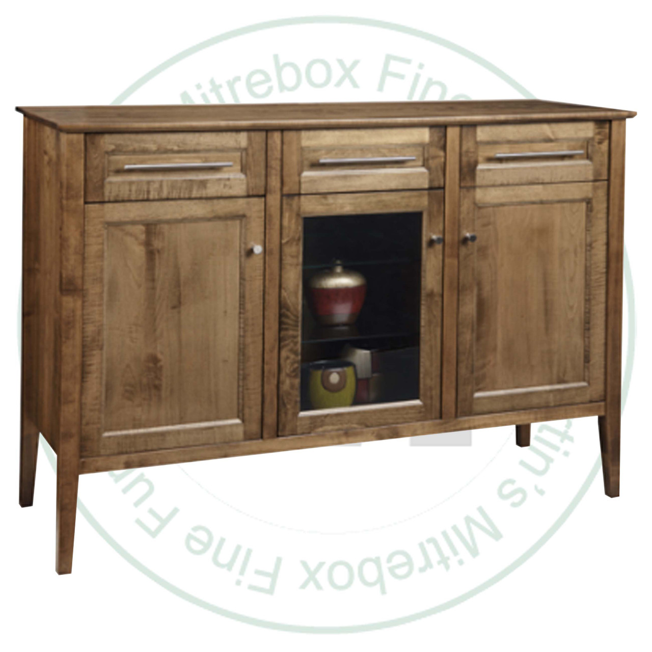 Oak Stockholm Sideboard 19.5''D x 59''W x 42''H With 3 Drawers And 3 Doors