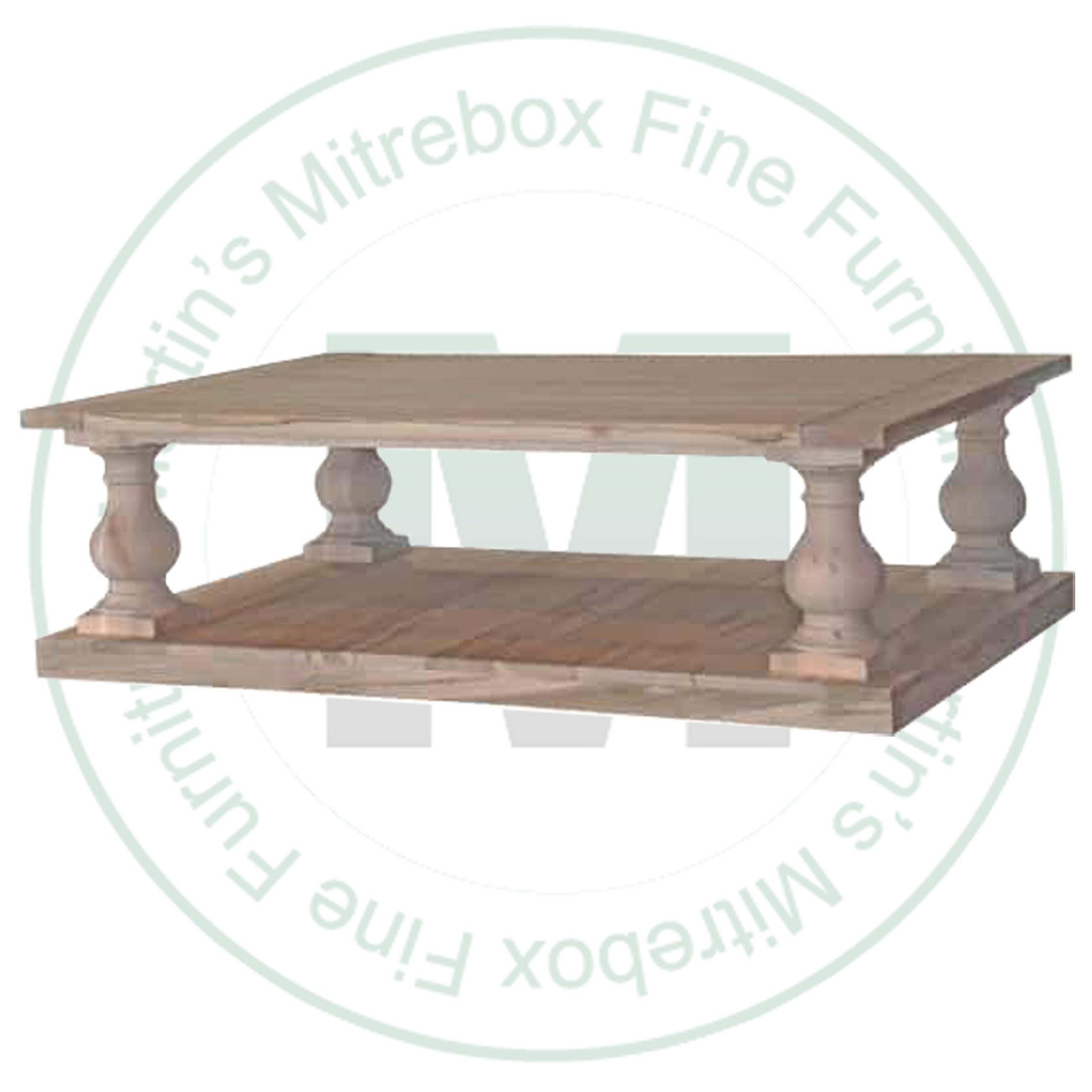 Maple Balustrade Large Coffee Table. Coffee Table Dimensions 40'' Deep x 60'' Wide x 18'' High. Coffee Table has 1.25'' Thick Top. ( Texture : Hand Planed Top. )
