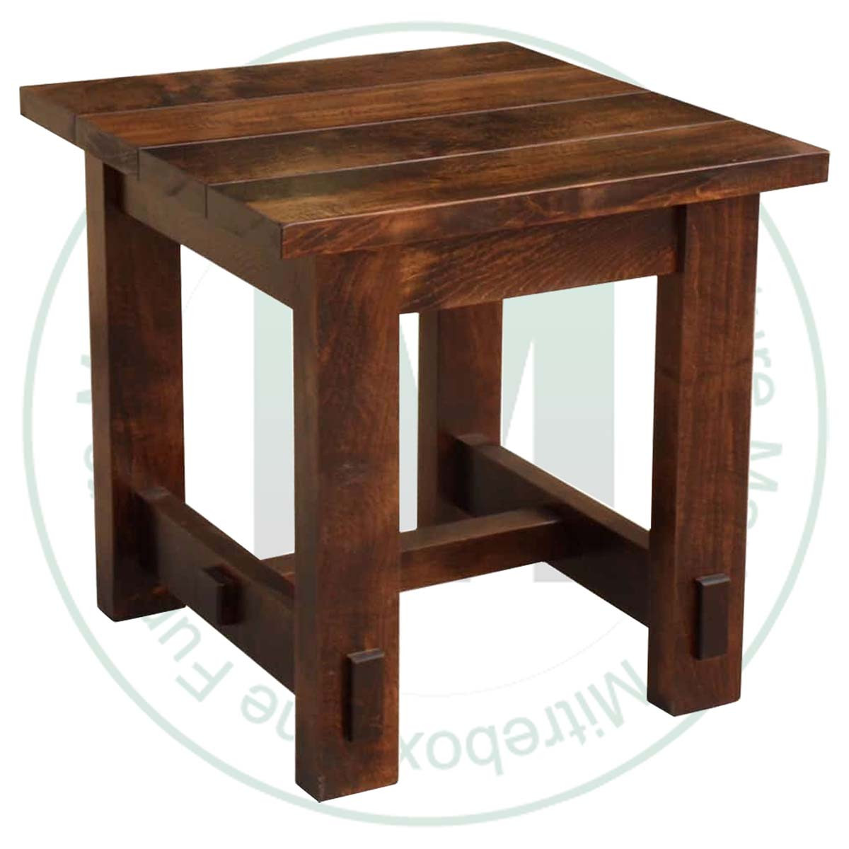 Oak Homestead End Table 24''D x 24''W x 24''H