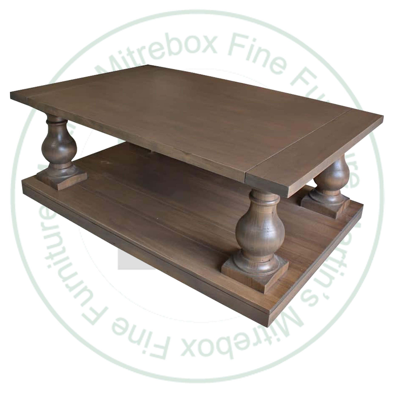 Oak Balustrade Coffee Table. Coffee Table Dimensions 32'' Deep x 48'' Wide x 18'' High. Coffee Table has 1.25'' Thick Top. ( Texture : Hand Planed Top. )
