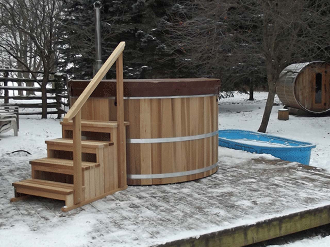 Red Cedar Hot Tub Kit 60''W x 60''D x 48''H. Seats 2 - 4 People.