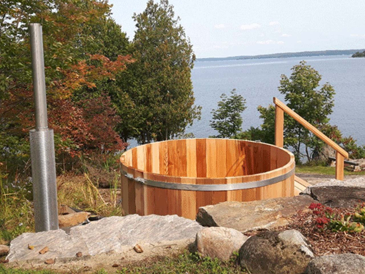 Red Cedar Hot Tub Kit 60''W x 60''D x 48''H. Seats 2 - 4 People.