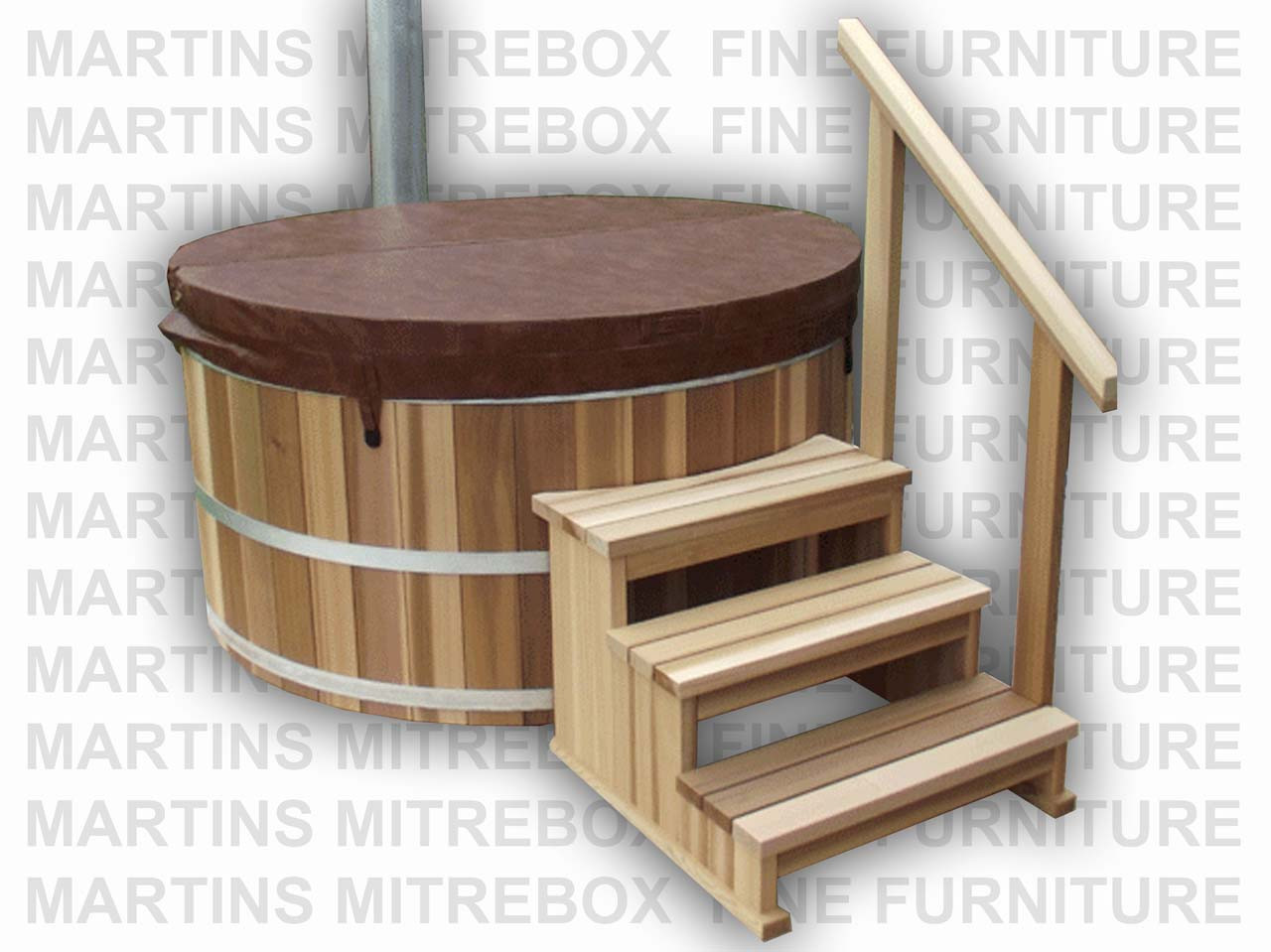 Red Cedar Hot Tub Kit 72''W x 72''D x 48''H. Seats 4 - 6 People.