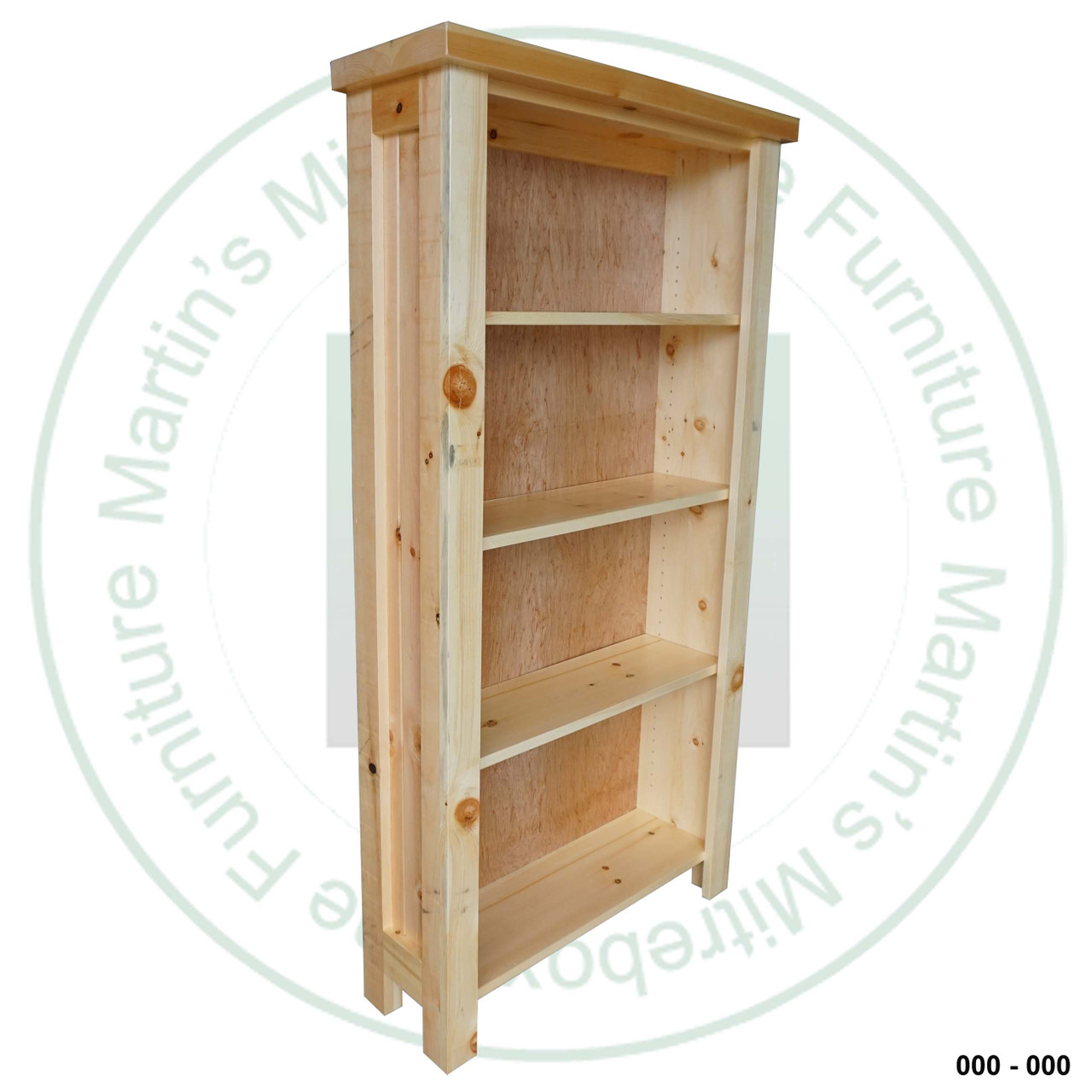 Pine Frontier Book Shelf 12''D x 38''W x 72''H With 3 Adjustable Shelves.