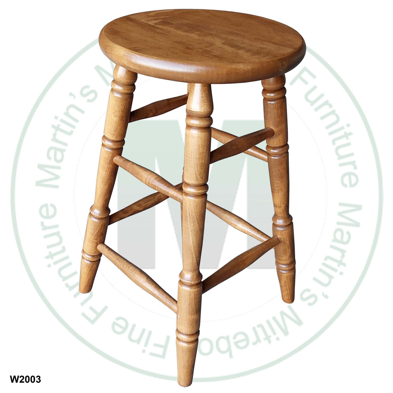 Oak 30'' Heavy Stool With Swivel