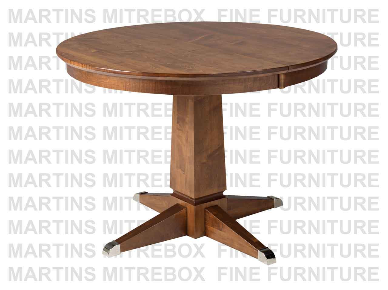 Maple Danish Single Pedestal Table 60''D x 60''W x 30''H Round Solid Top