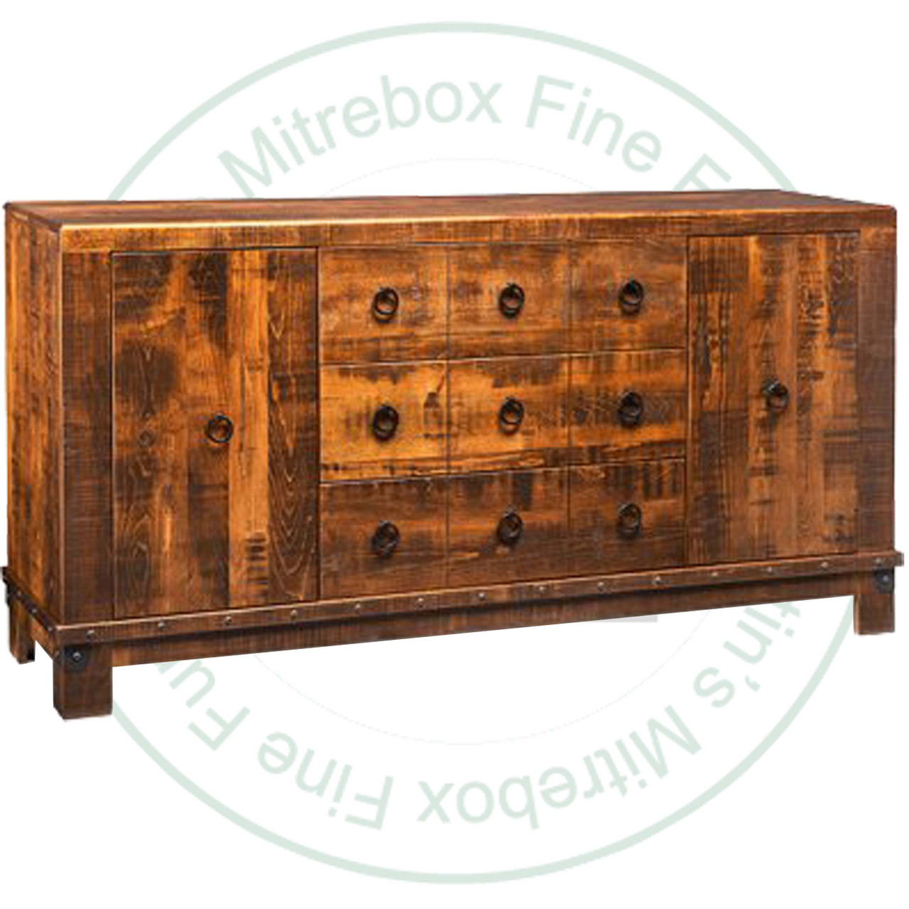 Maple Barrelworks Sideboard 70''W x 36.25''H x 18.5''D With 2 Wood Doors.