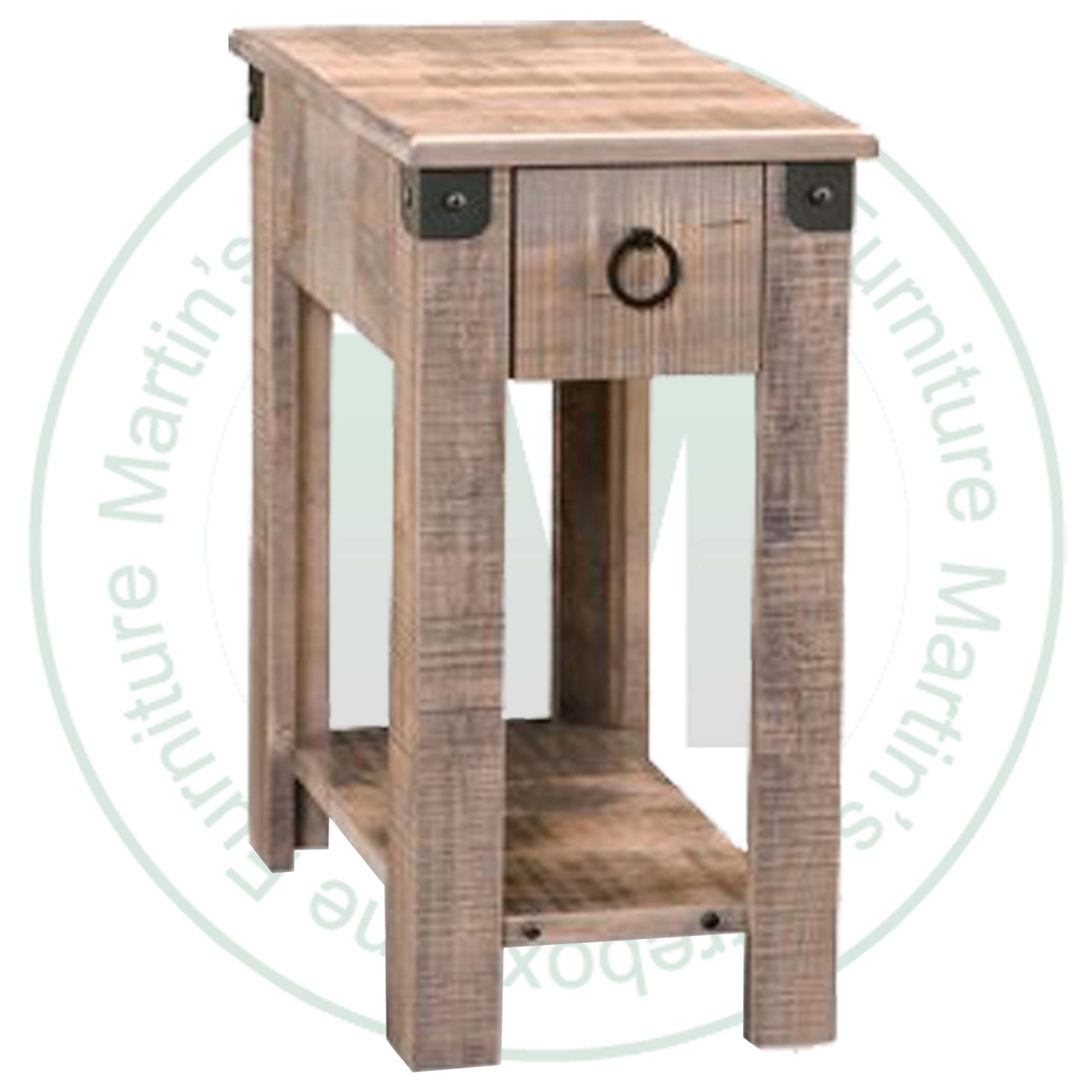 Maple Barrelworks Chairside Table 13''W x 26''H x 23''D