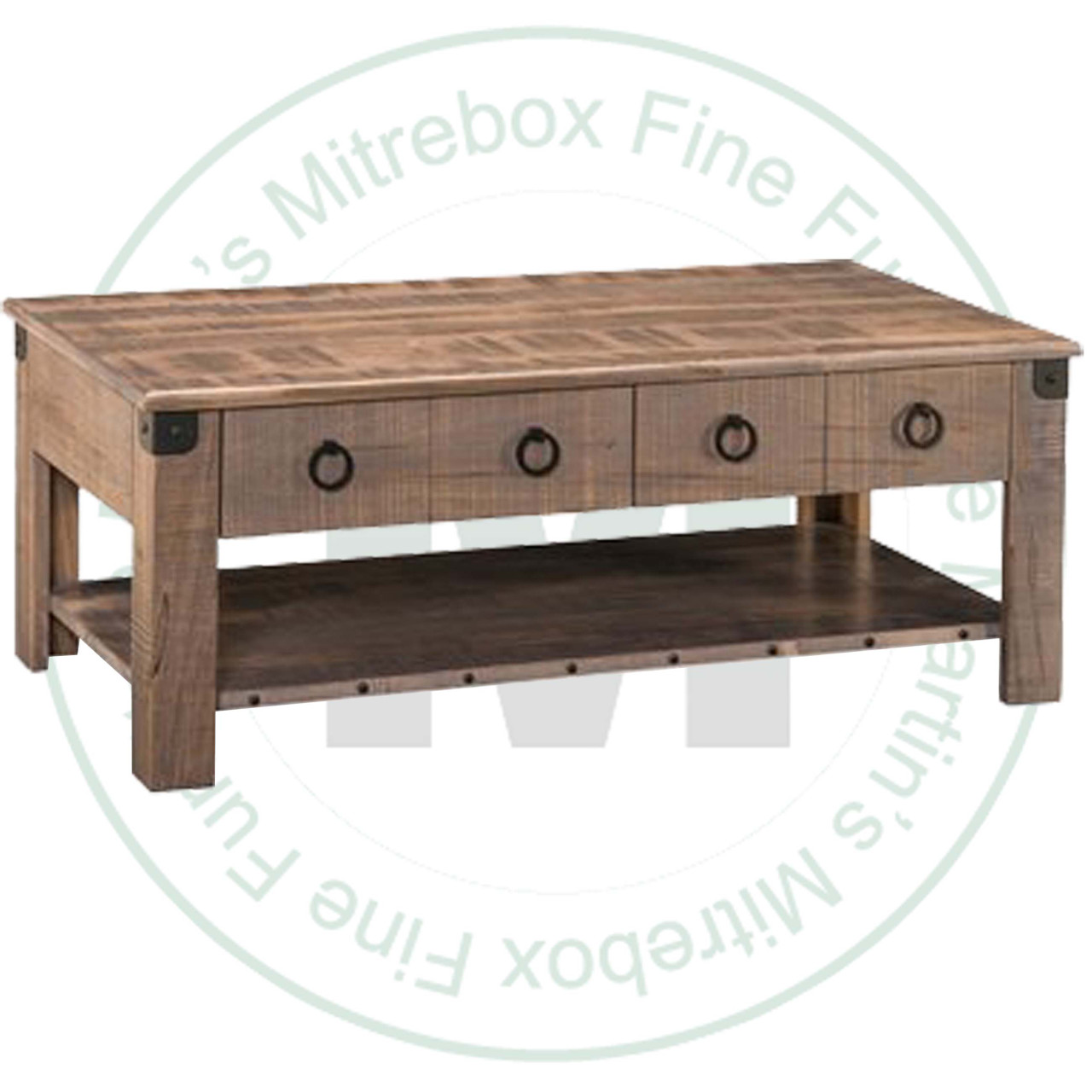 Oak Barrelworks Coffee Table 46''W x 18''H x 23''D