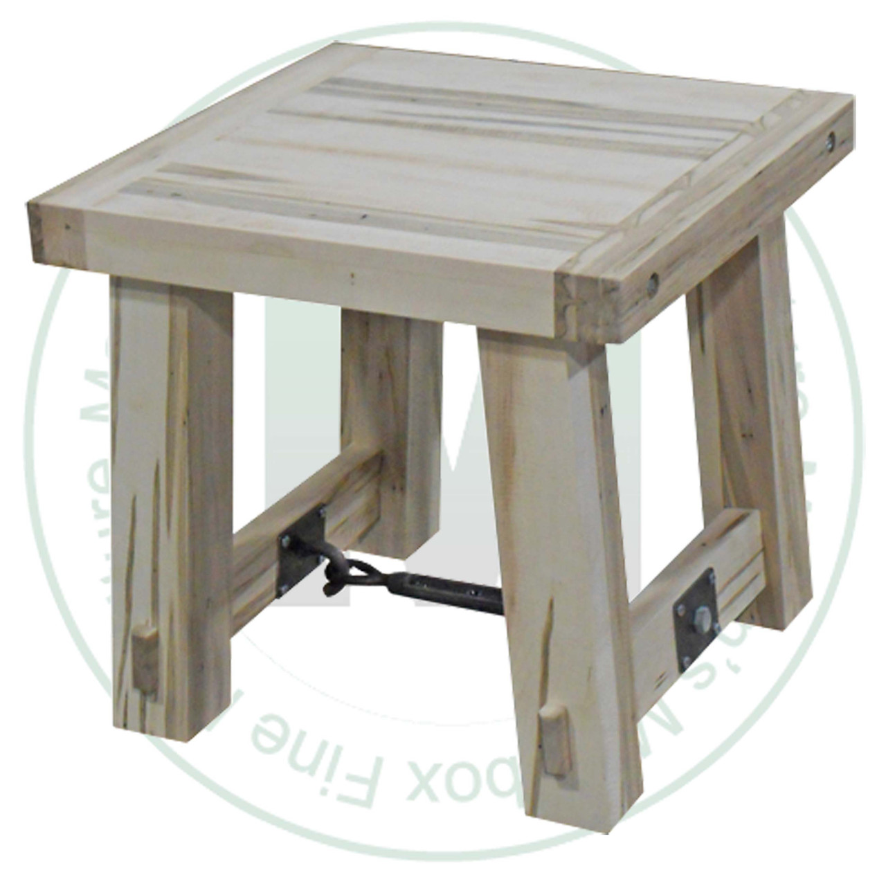 Pine Yukon Turnbuckle End Table 24''D x 24''W x 22''H