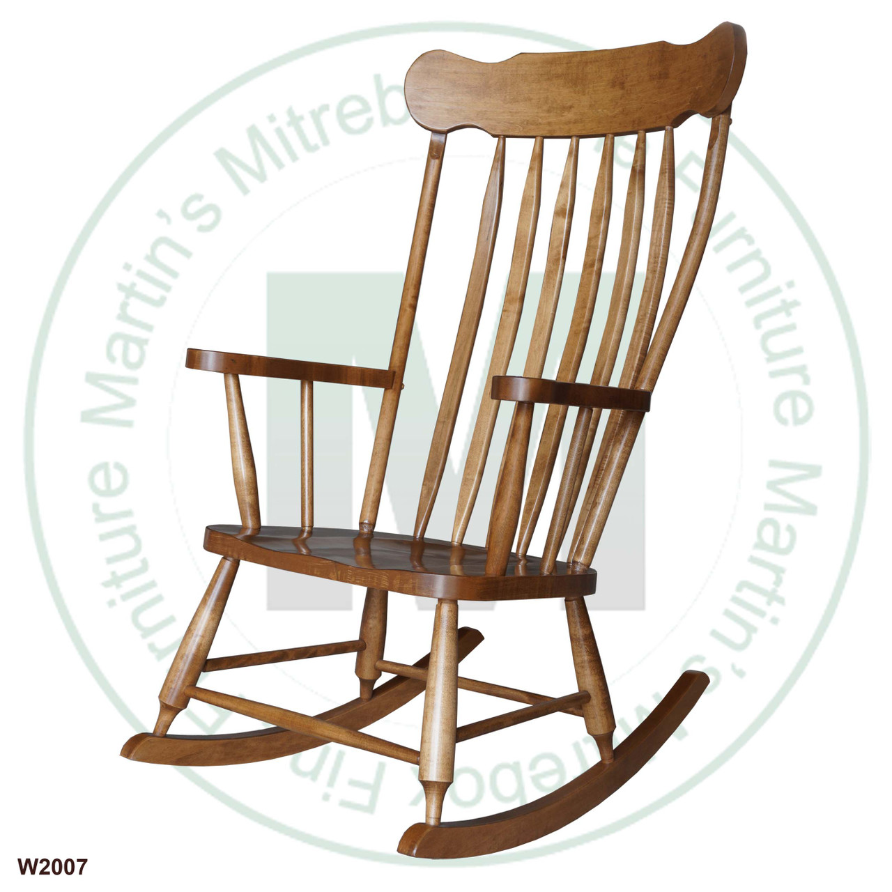 Maple Boston Rocker 19''D x 42''H x 25''W