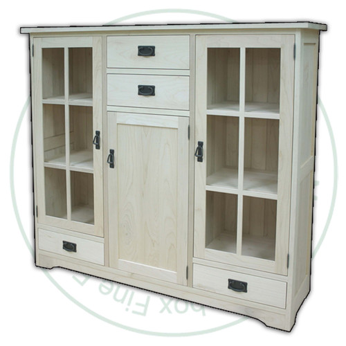 Maple Mission 3 Door 4 Drawer Bookcase