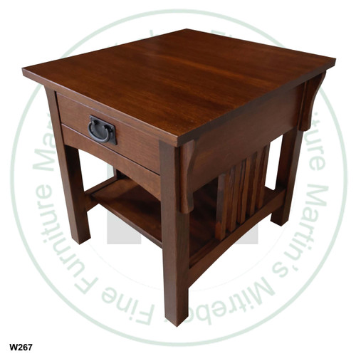 Maple Mission 1 Drawer Shelf End Table