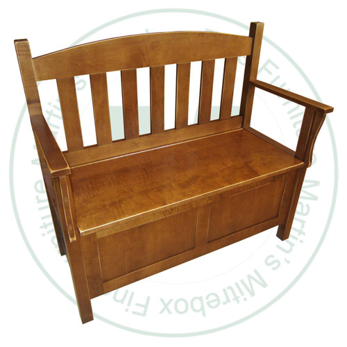 Maple Mission Slat Bench