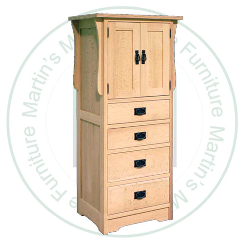 Maple Mission 4 Drawers 2 Door Lingerie Chest