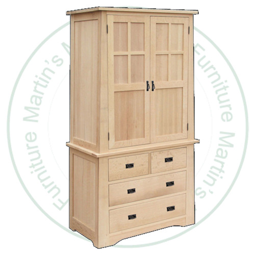 Maple Mission Horizon 2 Piece Armoire 41.5''W x 76''H x 22.5''D